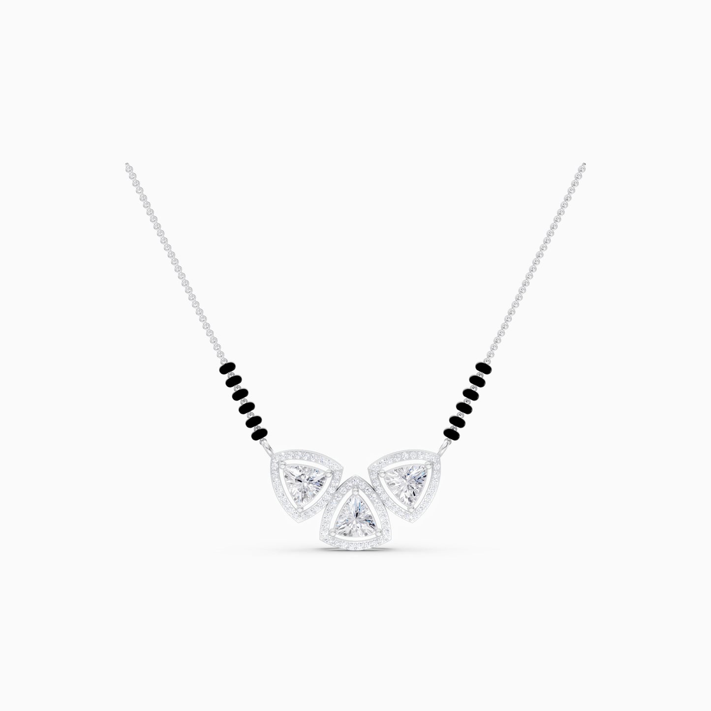 The Geometric Triangular Shield Mangalsutra Pendant