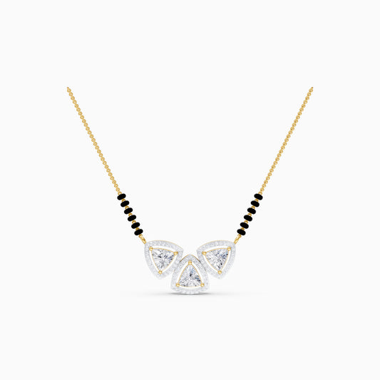 The Geometric Triangular Shield Mangalsutra Pendant