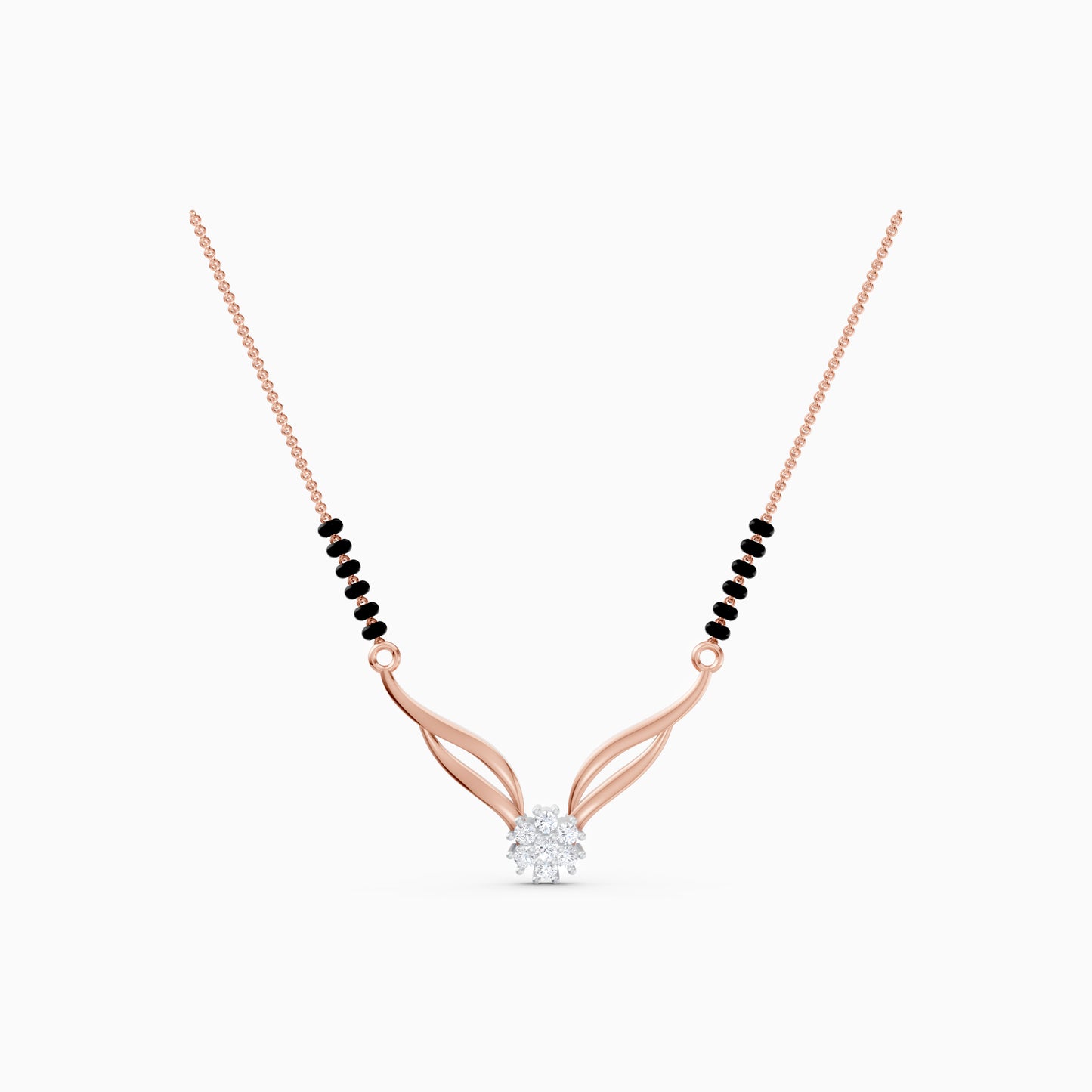 The Elegant V-Wave Floral Mangalsutra