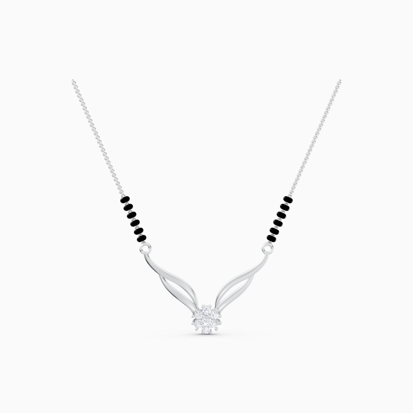 The Elegant V-Wave Floral Mangalsutra