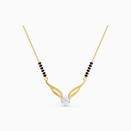 The Elegant V-Wave Floral Mangalsutra