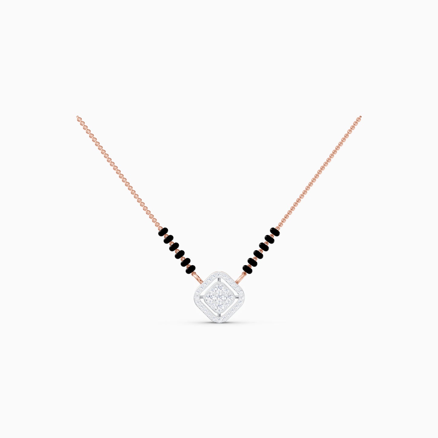 The Tailored Round-Stone Quadrant Pendant