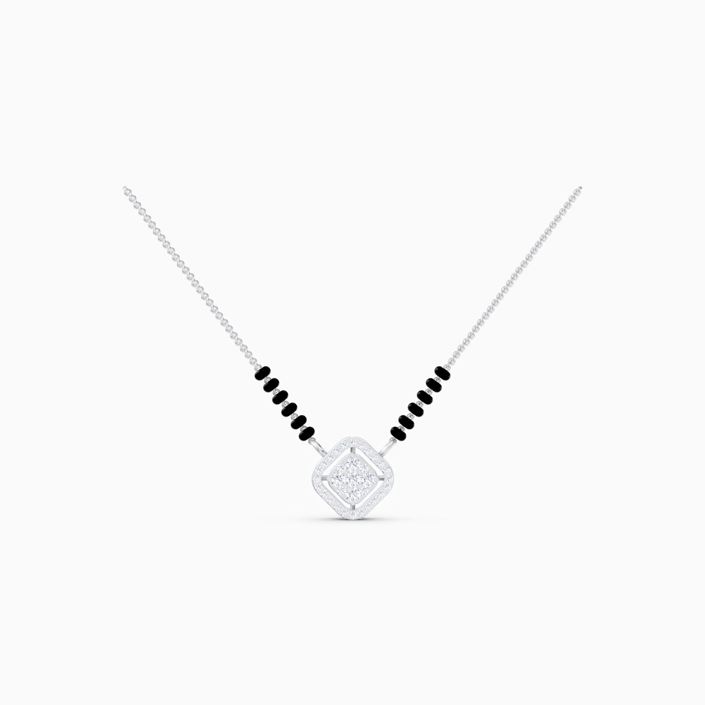 The Tailored Round-Stone Quadrant Pendant