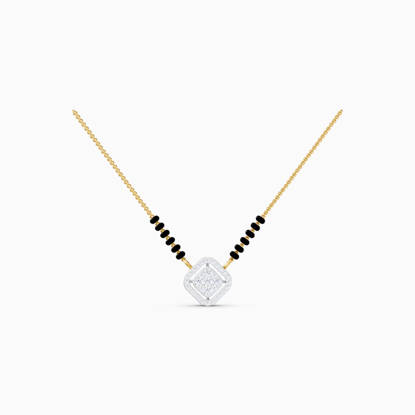 The Tailored Round-Stone Quadrant Pendant