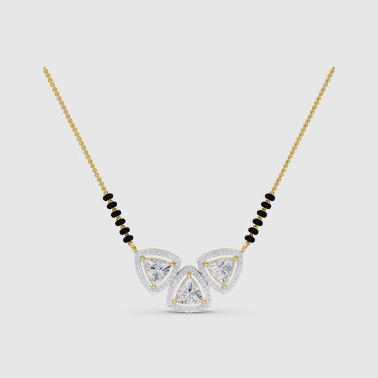 The Geometric Triangular Shield Mangalsutra Pendant